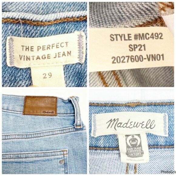 Madewell The Perfect Vintage Jean in CoffeyWash: Worn-In Edition Size 29 - Picture 8 of 11
